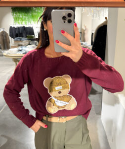 Maglia teddy Bordeaux